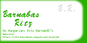 barnabas ritz business card